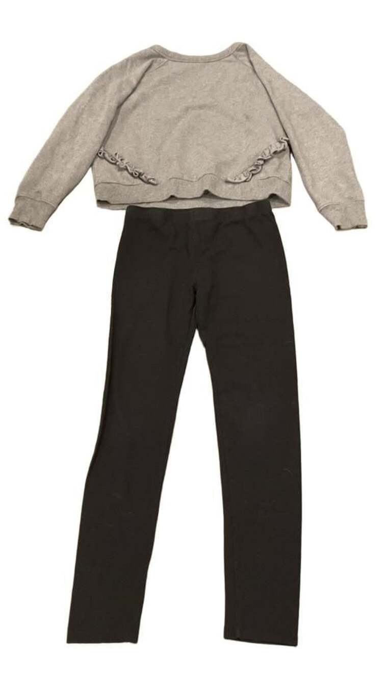 Splendid girls Gray black Sweatshirt leggings set Size 10